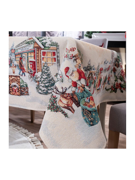 Teoran Christmas Tablecloth Fabric L140xW140cm.