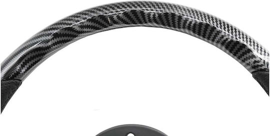 Simoni Racing Three Spoke Car Steering Wheel with 35cm Diameter Black/Black