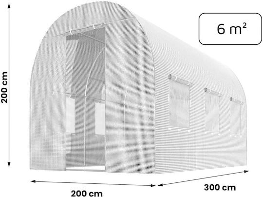 DAC-NOP-10009310 Seră Tunel cu Cadru Metalic 3x2x2m
