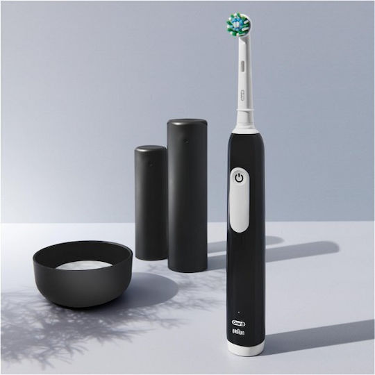 Oral-B Pro Series 1 Elektrische Zahnbürste mit Timer, Drucksensor und Reisetasche Schwarz