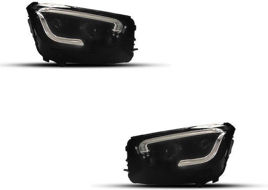 Front-Scheinwerfer-Set Mercedes-Benz GLC C253/X253 Upgrade Facelift Look 20210-2021 Schwarz Voll-LED DRL Motor