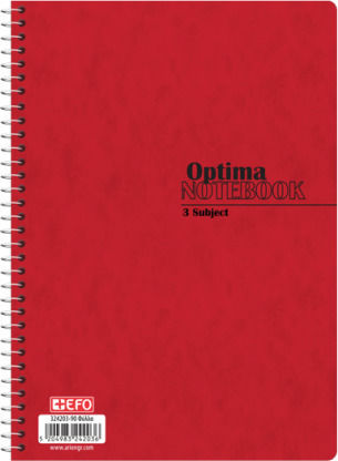 +Efo Spiral Notebook Homework B5 90 Sheets 3 Subjects 1pcs