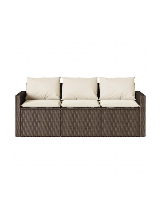 Garden & Outdoor Furniture Sets Dining Room 2 Pieces Brown with Pillows