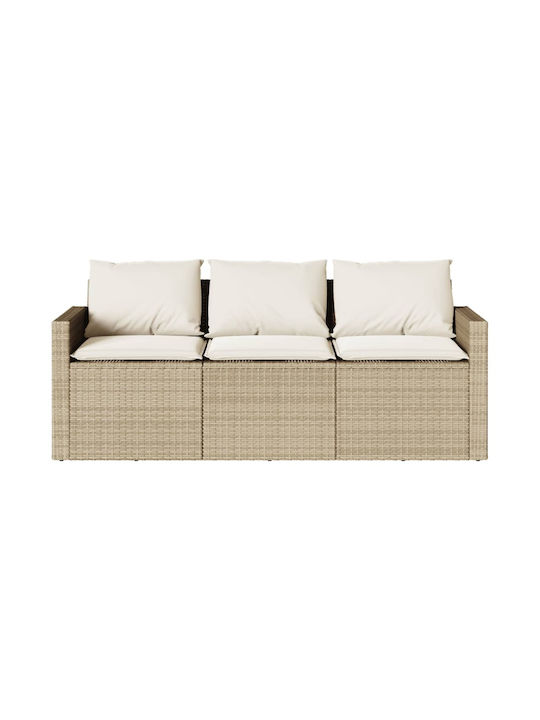 Garden & Outdoor Furniture Set Dining Room 2 Pieces Beige with Pillows
