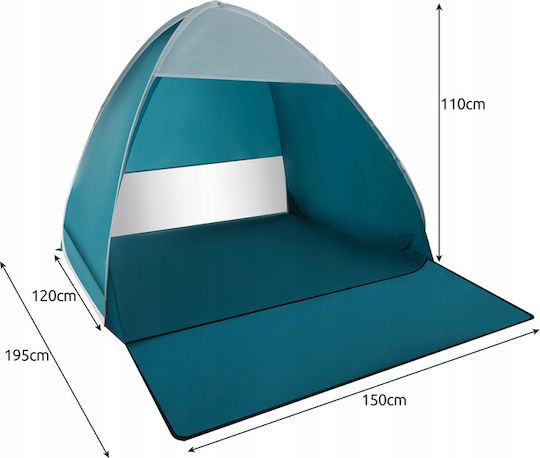 Pop Up Beach Tent For 3 People Blue