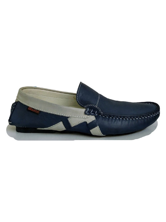 Commanchero Original Men's Leather Loafers Blue