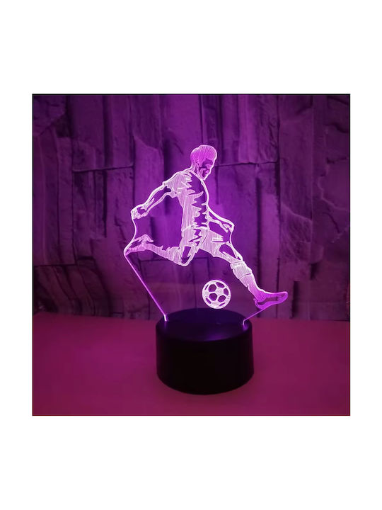 Dekorative Lampe 3D-Illusion Schwarz