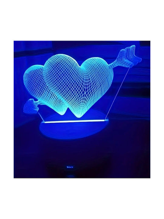 Dekorative Lampe 3D-Illusion Schwarz