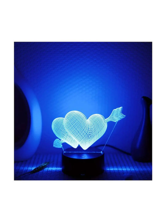 Dekorative Lampe 3D-Illusion Schwarz