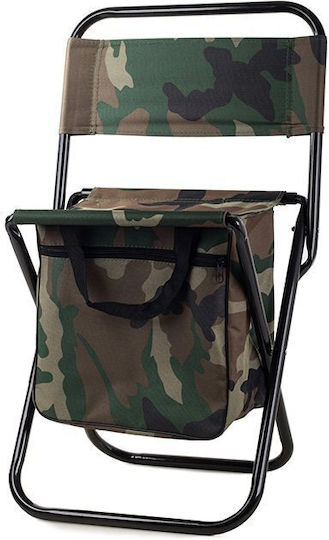 Folding Fishing Chair Zola Thermal Bag Backrest Carrying Handles Army Model