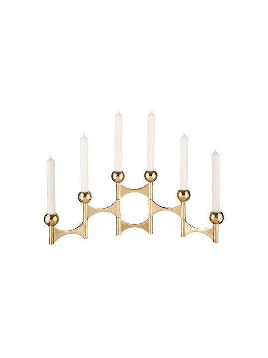 Butlers Variation Kerzenhalter Aluminium in Gold Farbe 51x5x20cm 1Stück