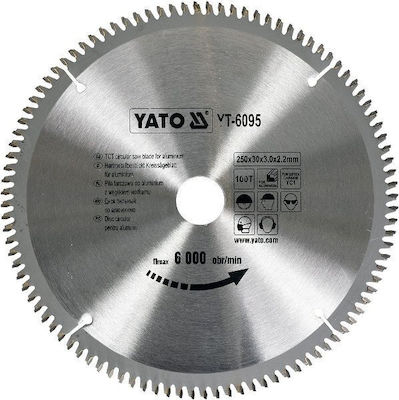 Yato YT-6095 Cutting Disc Aluminum Hole Diameter 250mm with 100 Teeth 1pcs