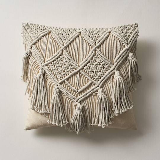 Gofis Home Μαξιλαροθήκη Noelani Natural 196 43x43εκ. Gofis Home Μαξιλαροθήκη Noelani Natural 196 43x43εκ.