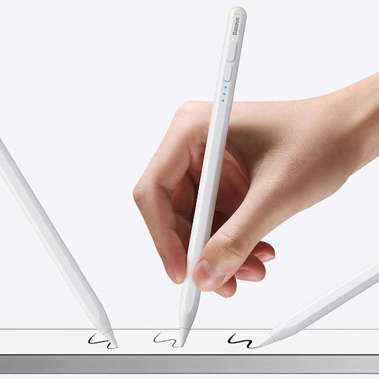 Baseus Smooth Writing (Active + Passive Version) with LED Indicators Digital Touch Pen mit Palm Rejection für iPad in Weiß Farbe SXBC060302