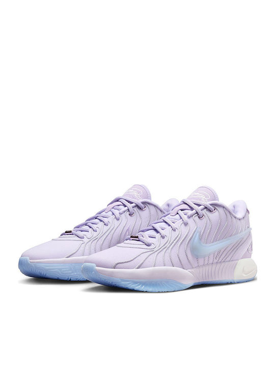 LeBron XXI Low Basketball Shoes Barely Grape / Lilac Bloom / Summit White / Light Armory Blue