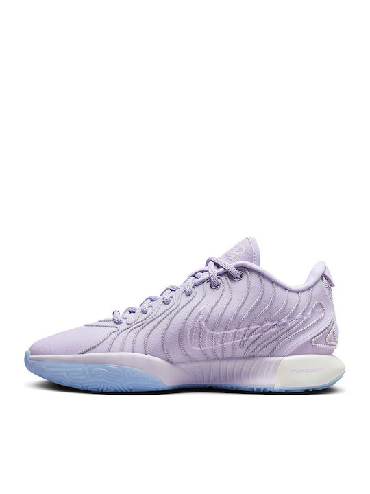 LeBron XXI Low Basketball Shoes Barely Grape / Lilac Bloom / Summit White / Light Armory Blue