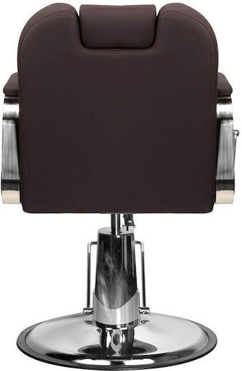 Barber Equipment Καρέκλα Κουρείου Καφέ με Ρυθμιζόμενο Ύψος