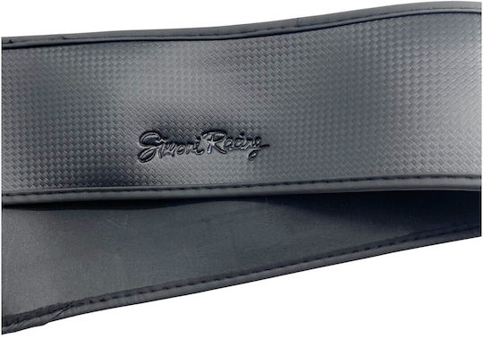 Simoni Racing Husă Volan Auto cu Diametru 37-39cm din Piele ecologică Negru cu Cusătură Neagră