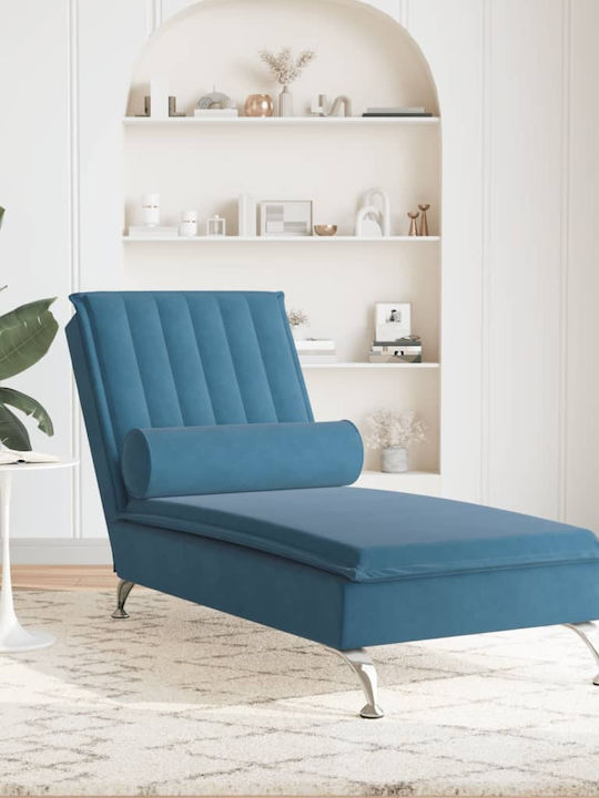 Modern Recliner Samt Blau L137xW56xH75cm