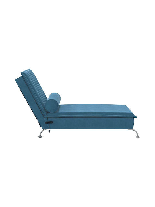 Modern Recliner Samt Blau L137xW56xH75cm