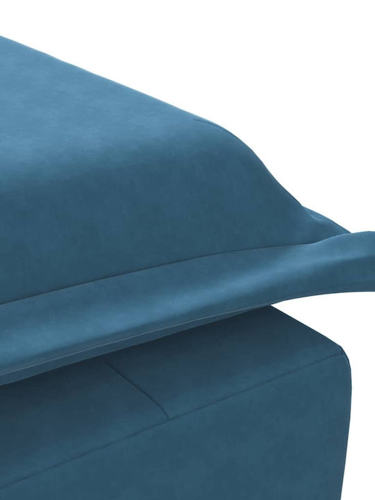 Modern Recliner Samt Blau L137xW56xH75cm