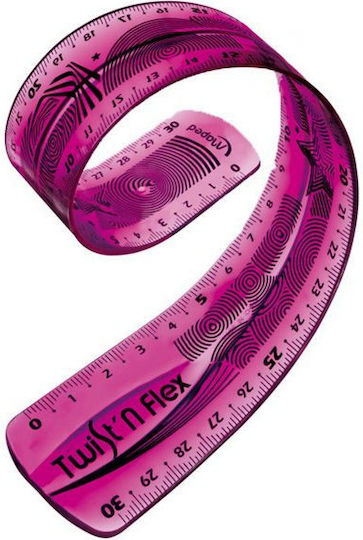 Maped Twist 'n Flex Χάρακας Πλαστικός 30cm Ροζ