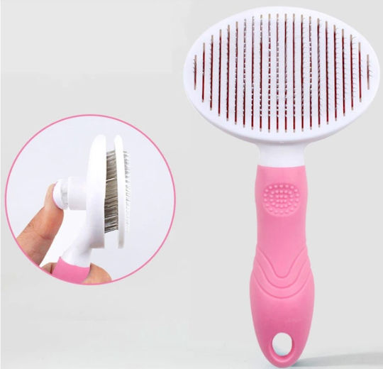 Pet Hair Cleaning Brush Zola Quick Clean Button 20x10x4.5 Cm Pink