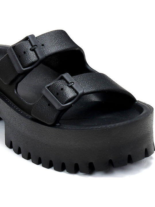 Women's Flat Sandals Flatforms Black