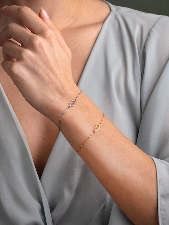 George Art Jewels Дамско Гривна Верига с дизайн Сърце от Сребърен