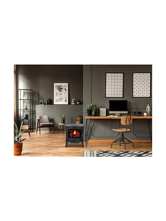Alpina Appliances Επιδαπέδιο Ηλεκτρικό Τζάκι 1800W 51x29cm Μαύρο