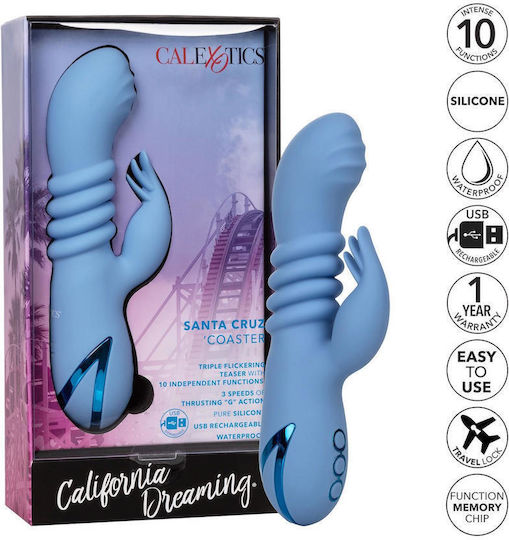 Calexotics Mini Δονητής Rabbit 10.75cm Μπλε