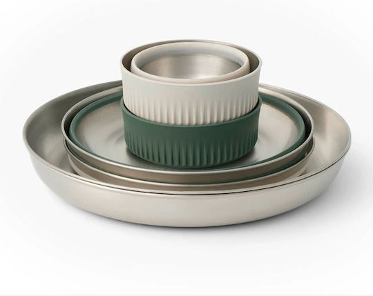 Folding Stainless Steel 2-Person Food Set Detour