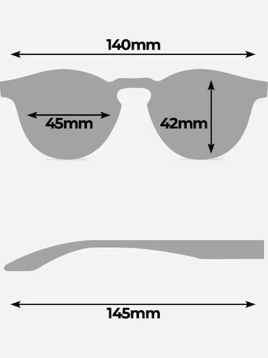 Twig Mendel Unisex Sunglasses with Brown Tartaruga Plastic Frame and Brown Gradient Lens MEN02