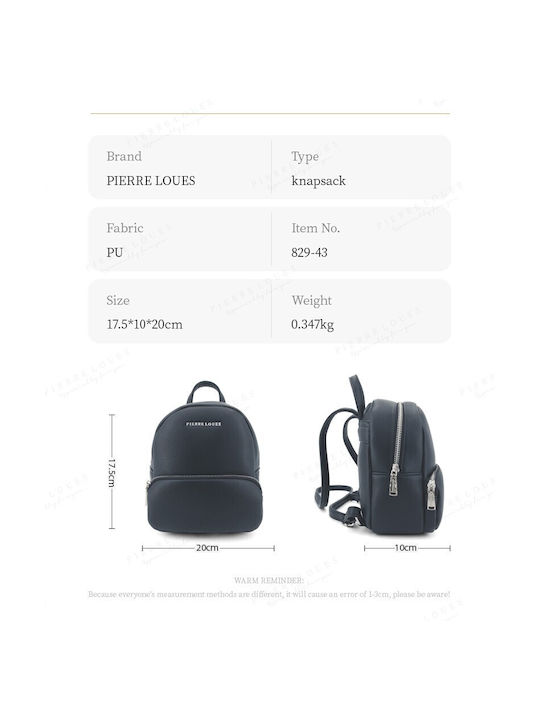 Pierre Loues Damen Tasche Rucksack Schwarz