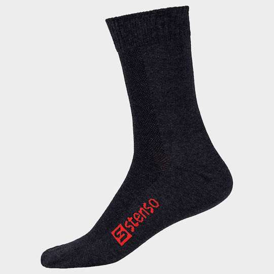 Stenso Lang Jagdsocken Baumwolle in Schwarz Farbe