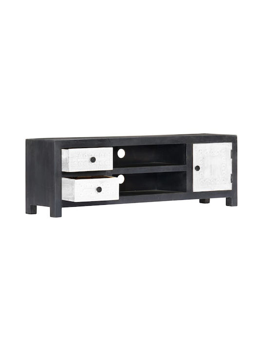 TV-Ständer Grau/Weiß M120xT30xH40cm