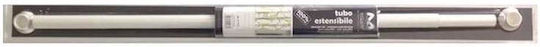 Telescopic Straight Shower Curtain Rod Aluminium White Ø25mm 75-135cm