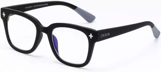 Okkia Giovanni Damen Acetat Brillengestelle Schwarz OK017BK