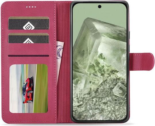 Lc.imeeke Calf Texture Wallet Ροζ (Google Pixel 8a)