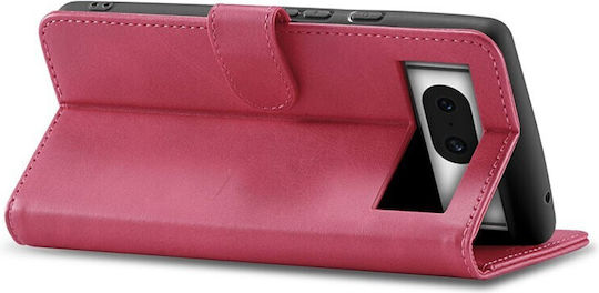 Lc.imeeke Calf Texture Wallet Ροζ (Google Pixel 8a)