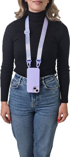 Sonique Strap Задна корица Силикон 0.5мм с Каишка Лилав (Redmi A3)