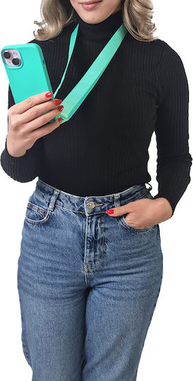 Sonique Strap Back Cover Σιλικόνης 0.5mm με Λουράκι Γαλάζιο (Redmi Note 13 4G)