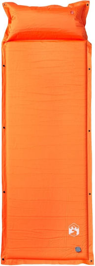 vidaXL Self-Inflating Single Camping Sleeping Mat 190x64cm Thickness 7cm in Orange color