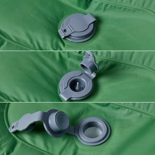 vidaXL Selbstaufblasendes Halb doppelt Camping Schlafmatte 200x75cm Dicke 10.5cm Grüne