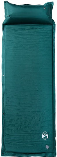 vidaXL Self-Inflating Single Camping Sleeping Mat 195x64cm Thickness 4.5cm in Green color
