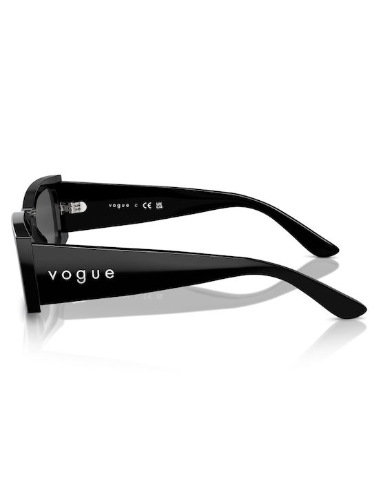 Vogue Women's Sunglasses with Black Plastic Frame and Black Lens VO5584S W44/87