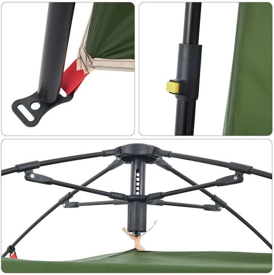 vidaXL Σκηνή Camping Τουαλέτας Πράσινη 150x150x220εκ.