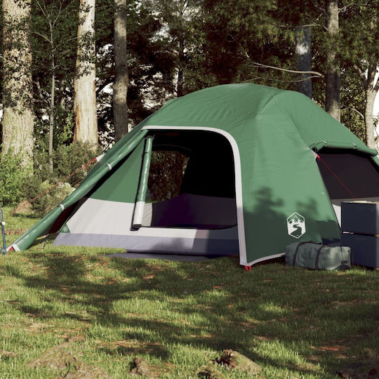 vidaXL Camping Tent Green 3 Seasons for 4 People 280x215x144cm