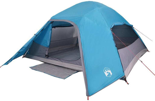 vidaXL Campingzelt Iglu Blau für 6 Personen 335x396x185cm