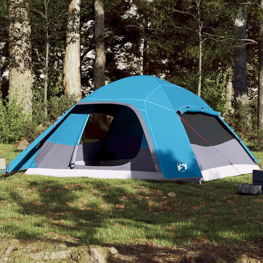 vidaXL Campingzelt Iglu Blau für 6 Personen 335x396x185cm